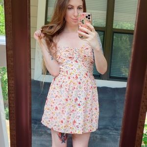 BCBGENERATION | Strapless Floral Dress